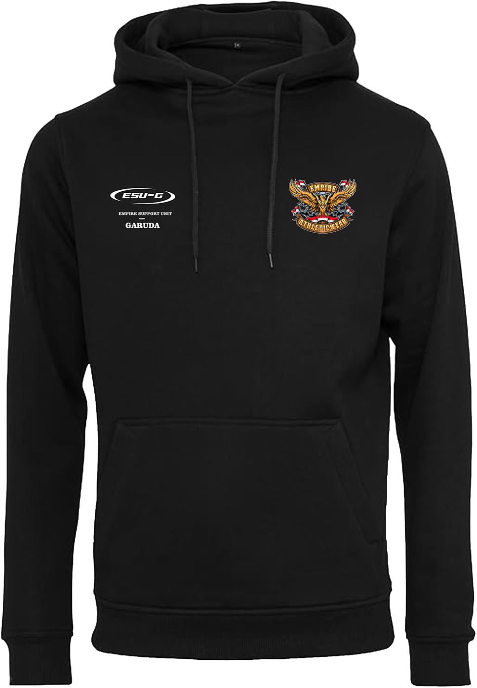 Black hoodie ESU-G World-Garuda