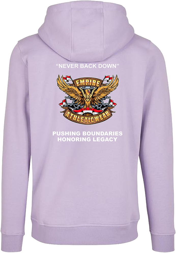 Lila hoodie ESU-G 'NEVER BACK DOWN'