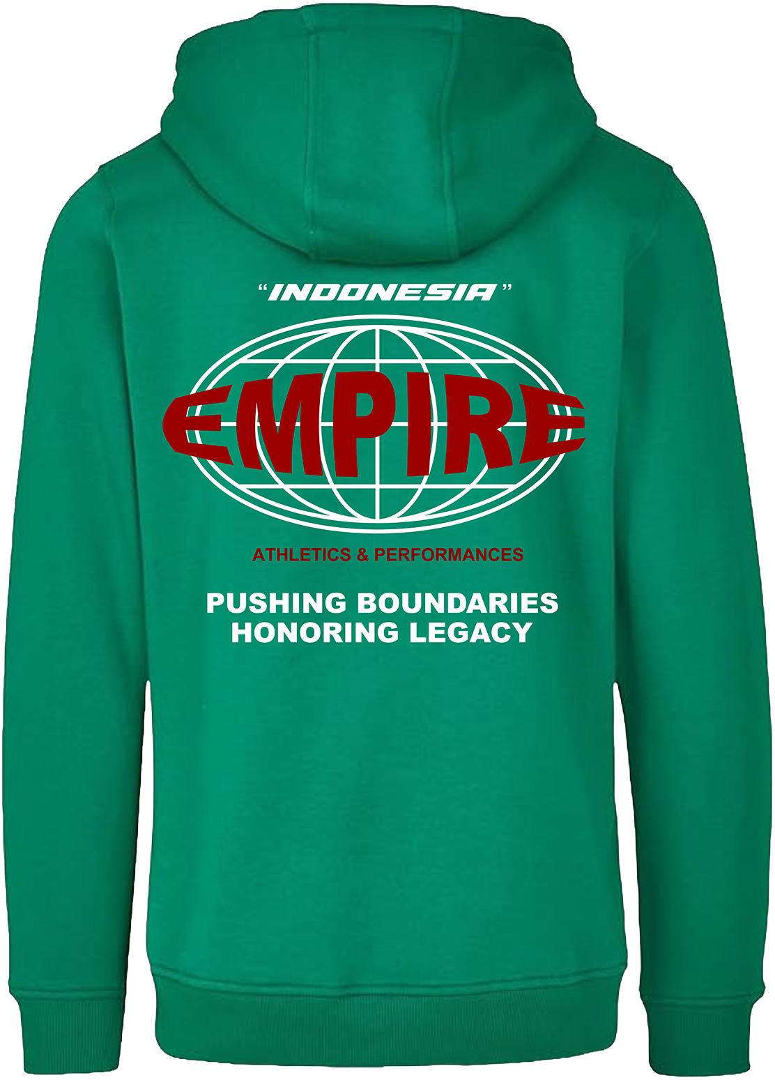 Green hoodie ESU-G 'NEVER BACK DOWN'