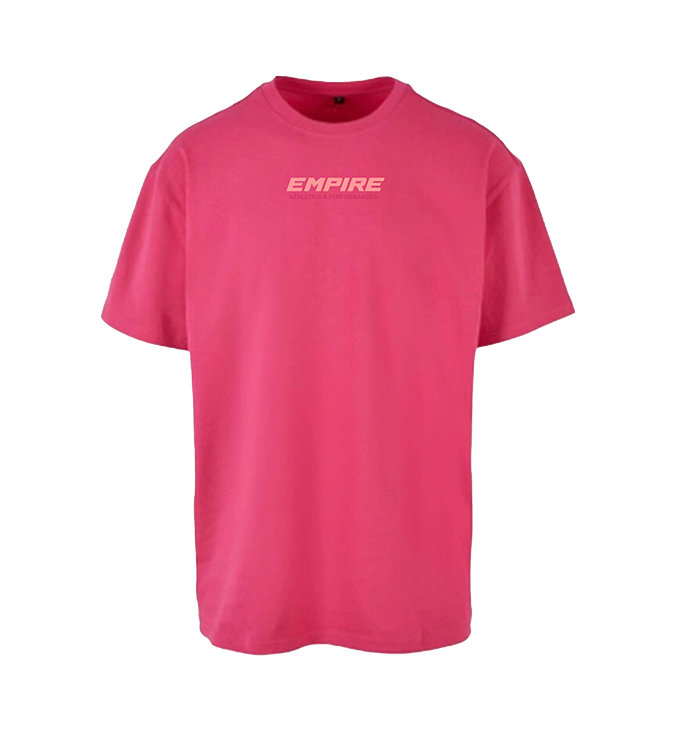 Empire "NEVER BACK DOWN" oversized T-shirt (Pink)