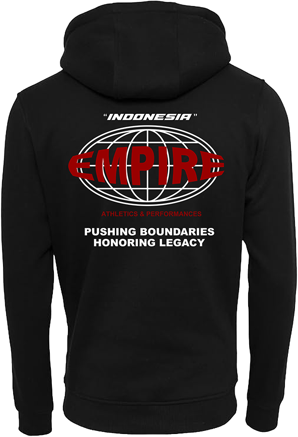 Black hoodie ESU-G World-Garuda