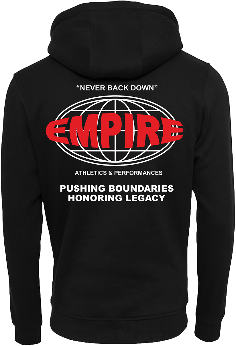 Black Hoodie Empire World "Never Back Down"