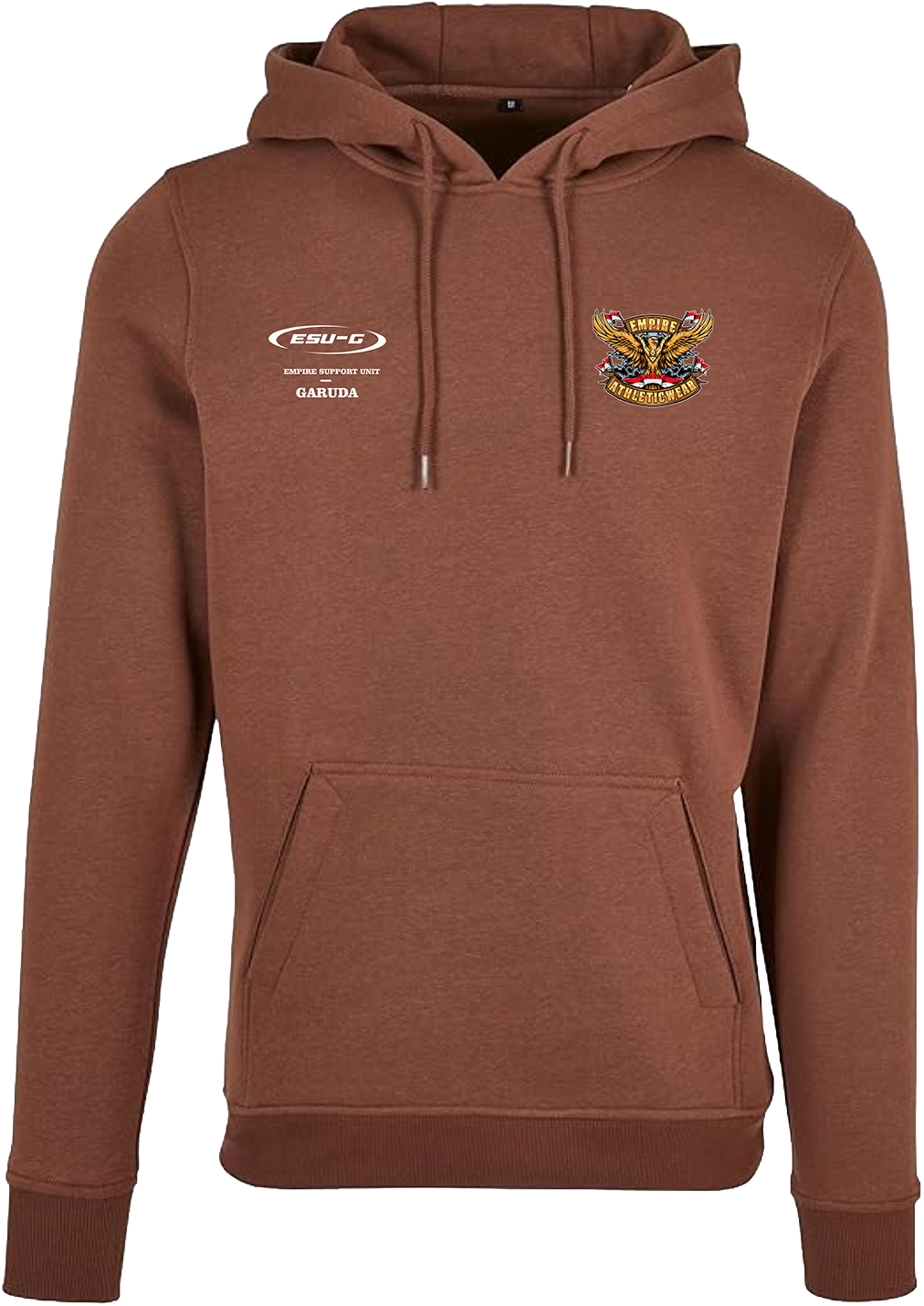 Brown hoodie ESU-G World-Garuda
