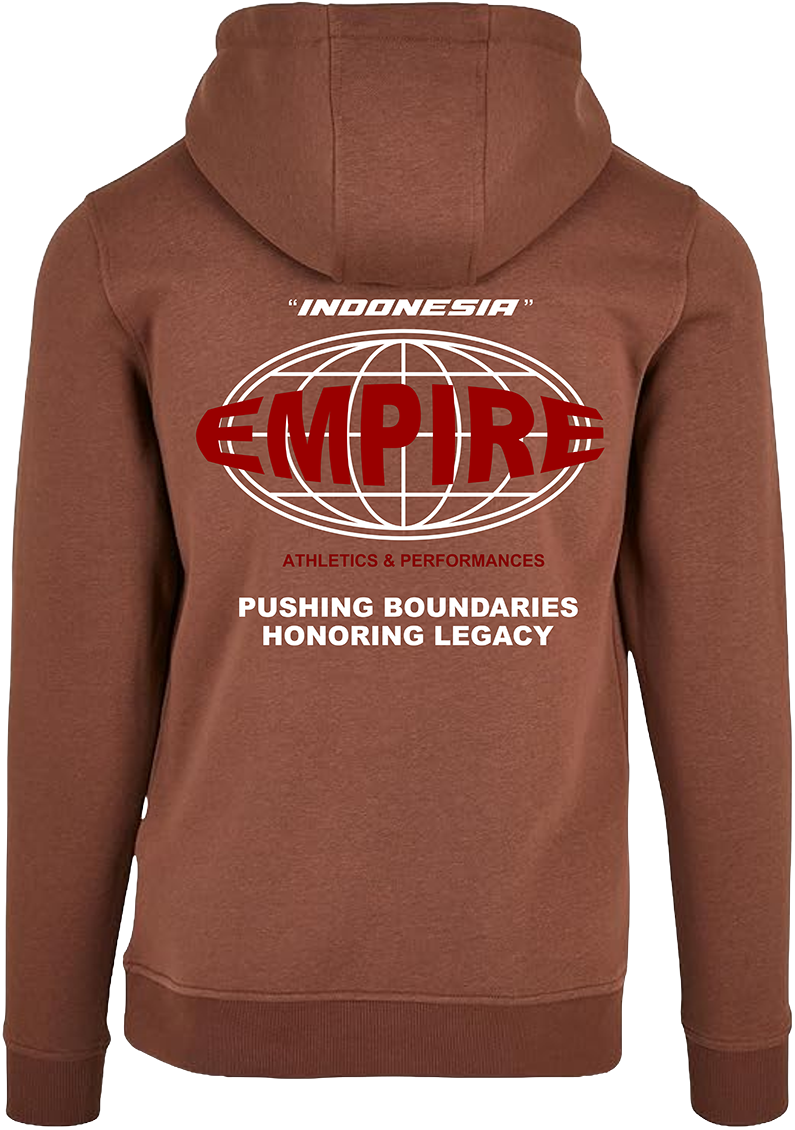 Brown hoodie ESU-G World-Garuda