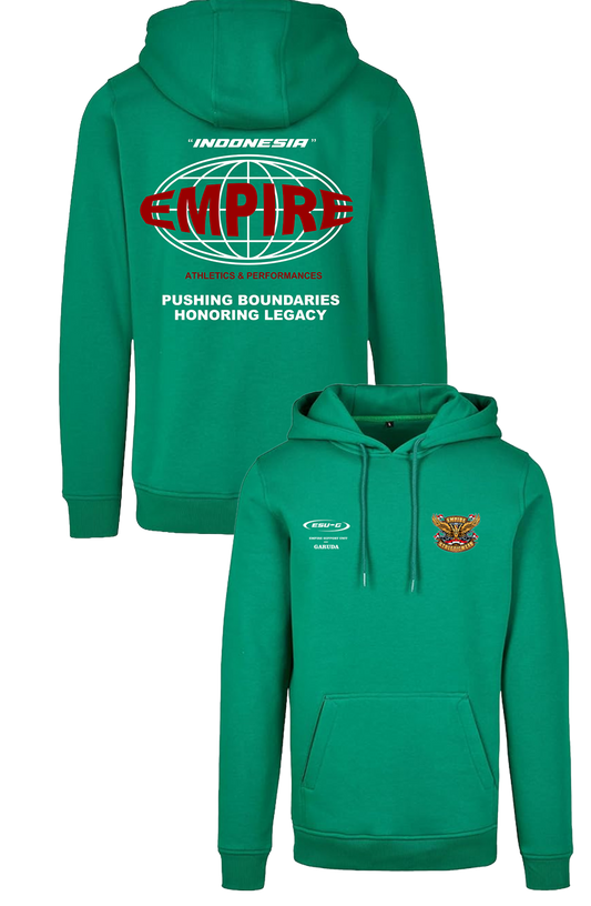 Green hoodie ESU-G 'NEVER BACK DOWN'