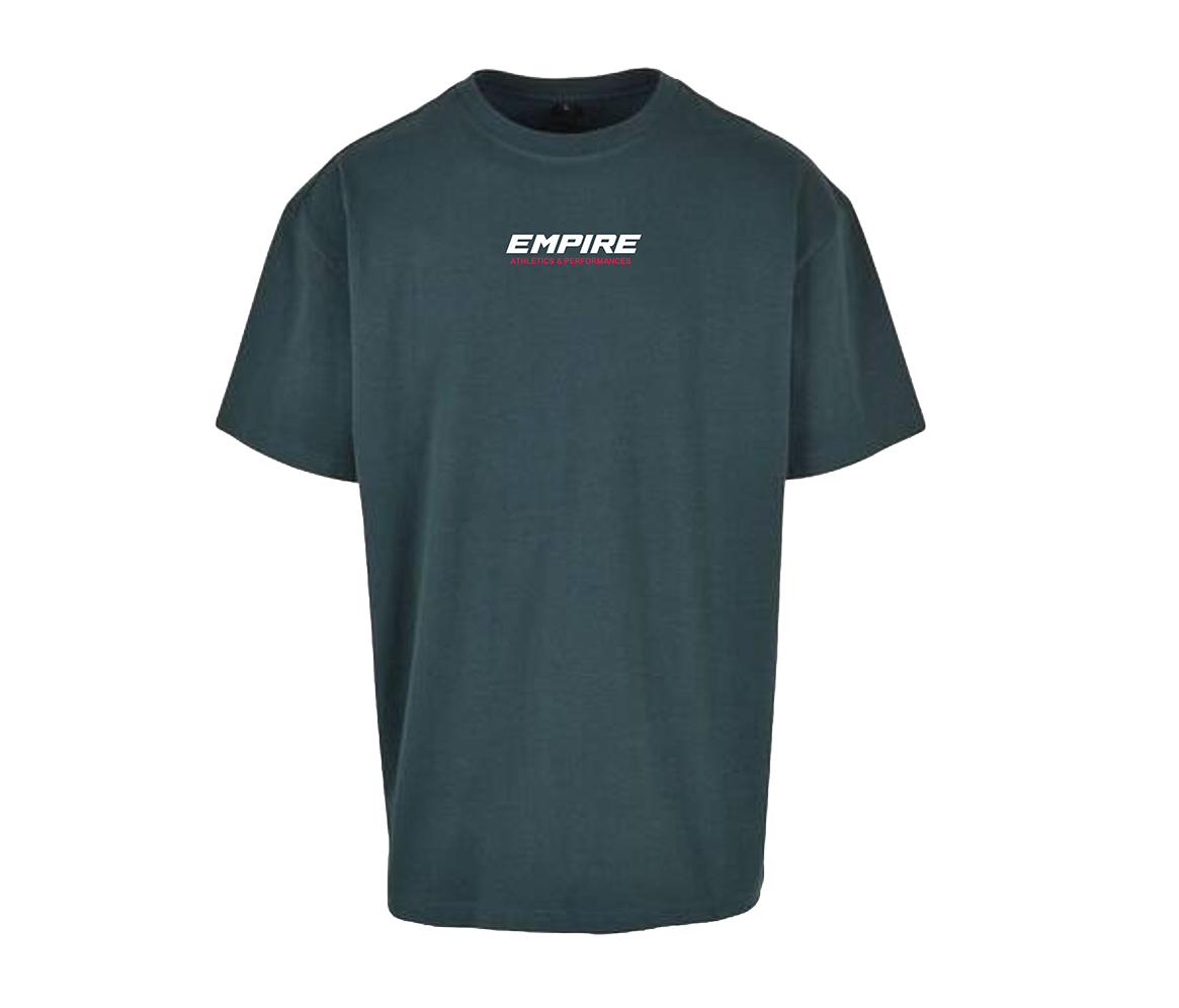 Empire “NEVER BACK DOWN” oversized T-shirt (Bottle Green)