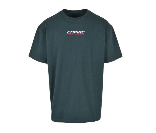 Empire “NEVER BACK DOWN” oversized T-shirt (Bottle Green)