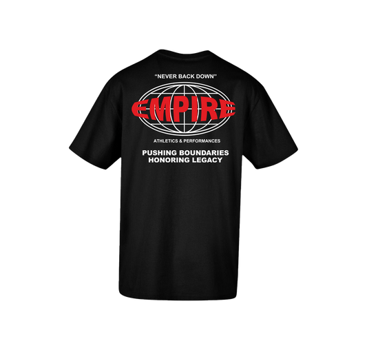 Empire "NEVER BACK DOWN" oversized T-shirt (Black)