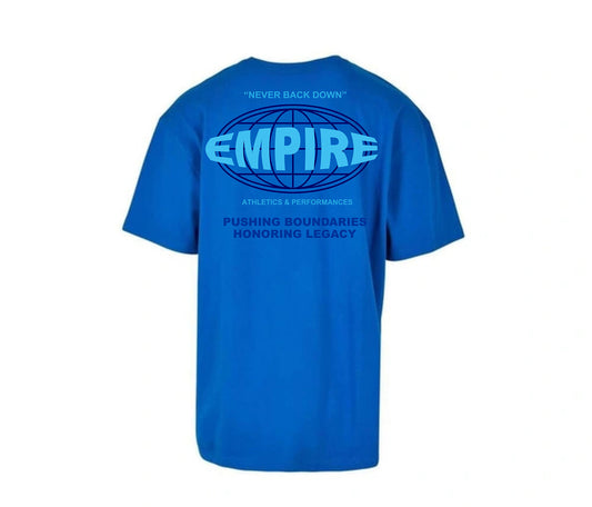 Empire "NEVER BACK DOWN" oversized T-shirt (Blue)