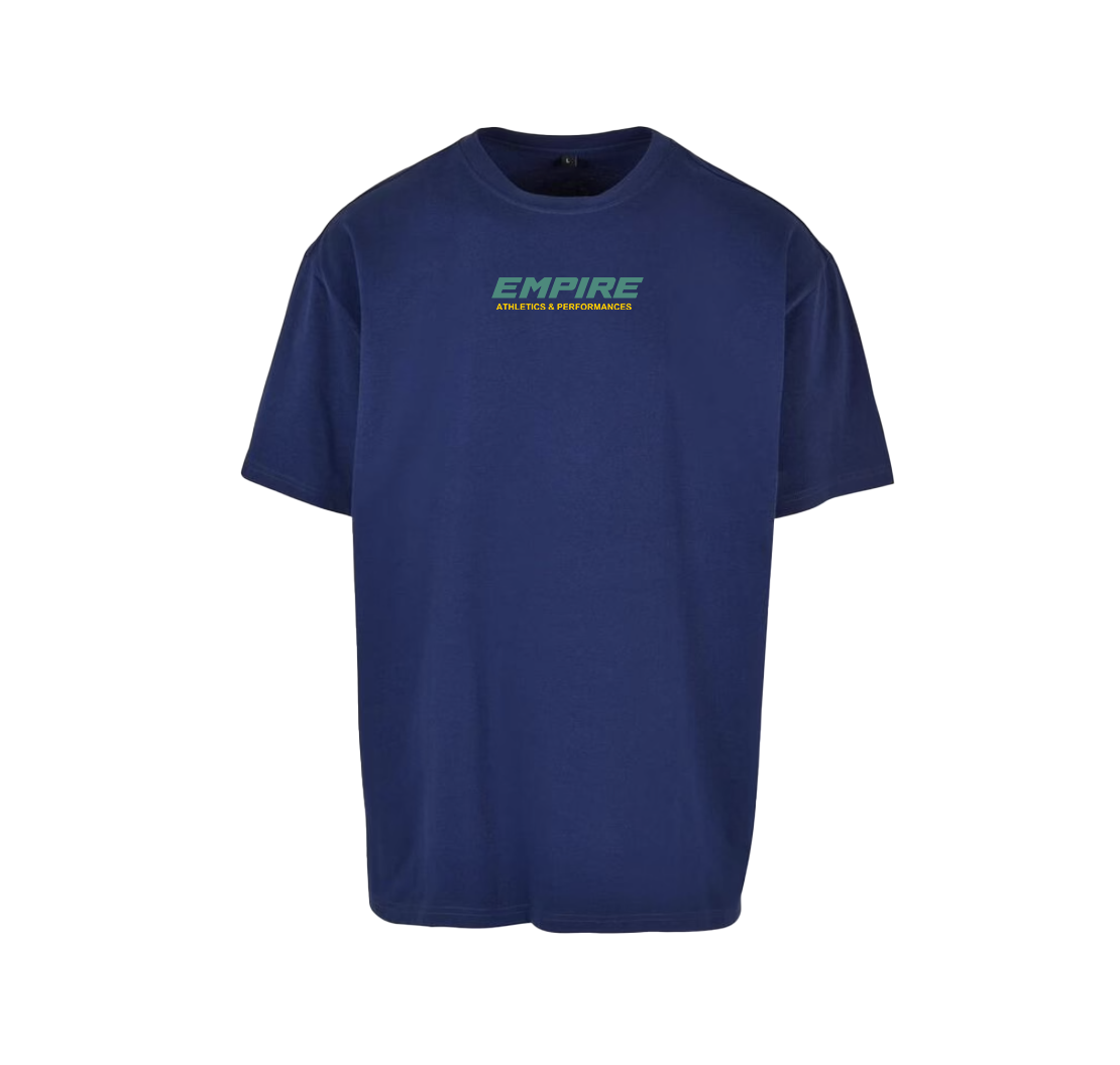 Empire "NEVER BACK DOWN" oversized T-shirt (Dark-Blue)